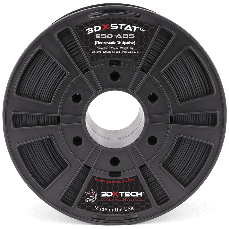 3DXTech 3DXSTAT ESD-ABS 3D printer filament spool, black