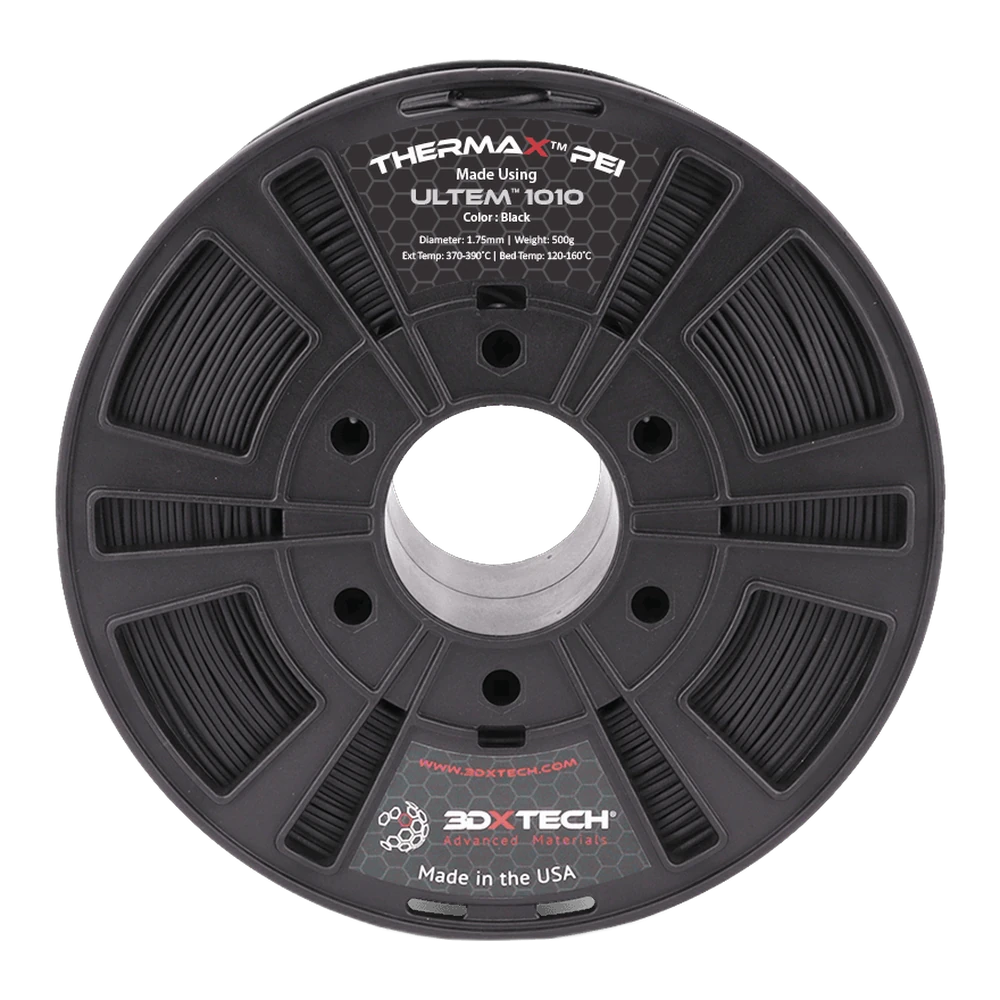3DXTech ThermaX PEI ULTEM 1010 filament spool, black
