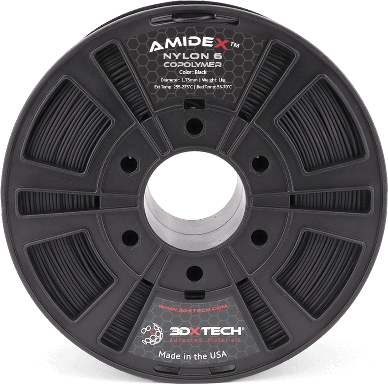 3DXTech AMIDEX Nylon 6-66 copolymer filament spool, black