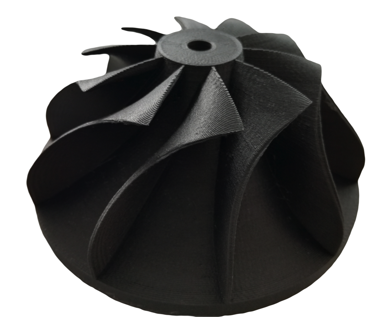 3DXTech CarbonX PP+CF15 printed part showing carbon fiber reinforced polypropylene structural component detail