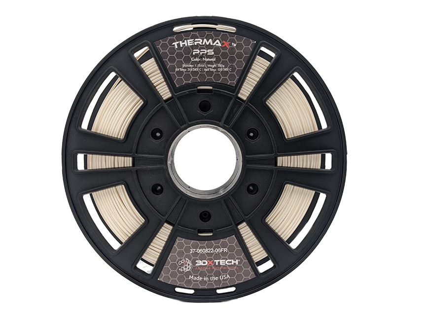 3DXTech ThermaX PPS Polyphenylene Sulfide 1.75mm natural filament spool 500g