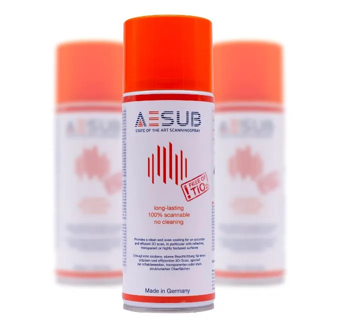 AESUB Orange on large automotive scanning part
