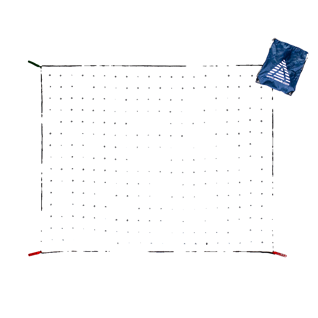 AESUB Target Net with magnetic field illustration showing instant attachment to a metal scanning part