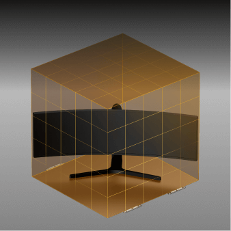 CreatBot D1000 Pro HS 1050×1050×1050mm cubic build envelope — wireframe cube diagram showing the full one-cubic-meter print volume