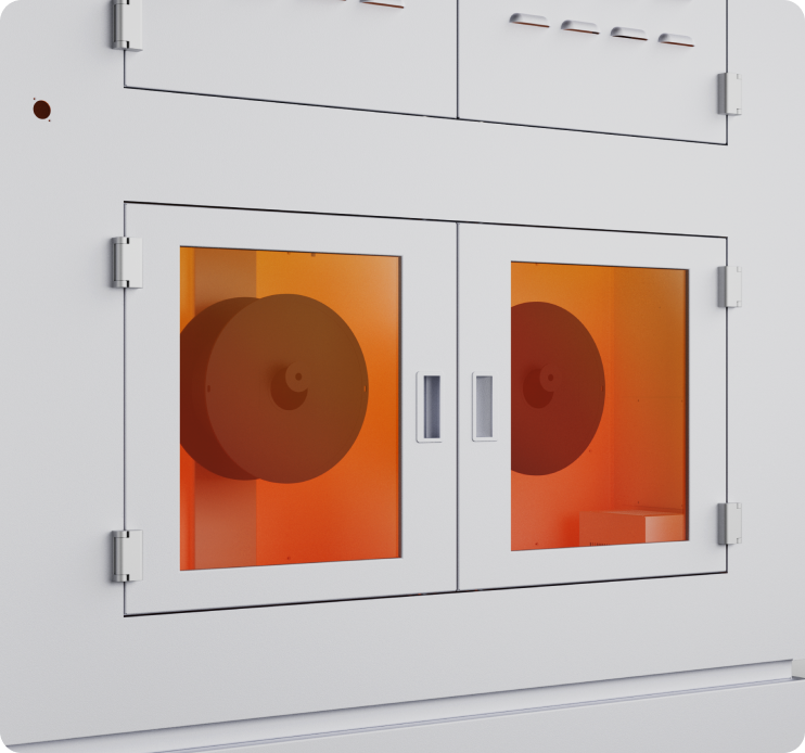 D600 Pro 3 HS integrated 0–70°C filament drying compartment for hygroscopic engineering materials