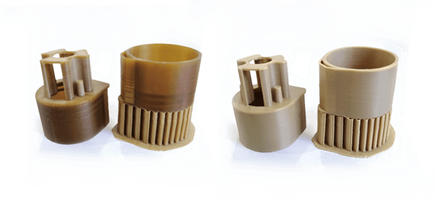 CreatBot PEEK-250 DAS annealed PEEK parts — single and dual extrusion output