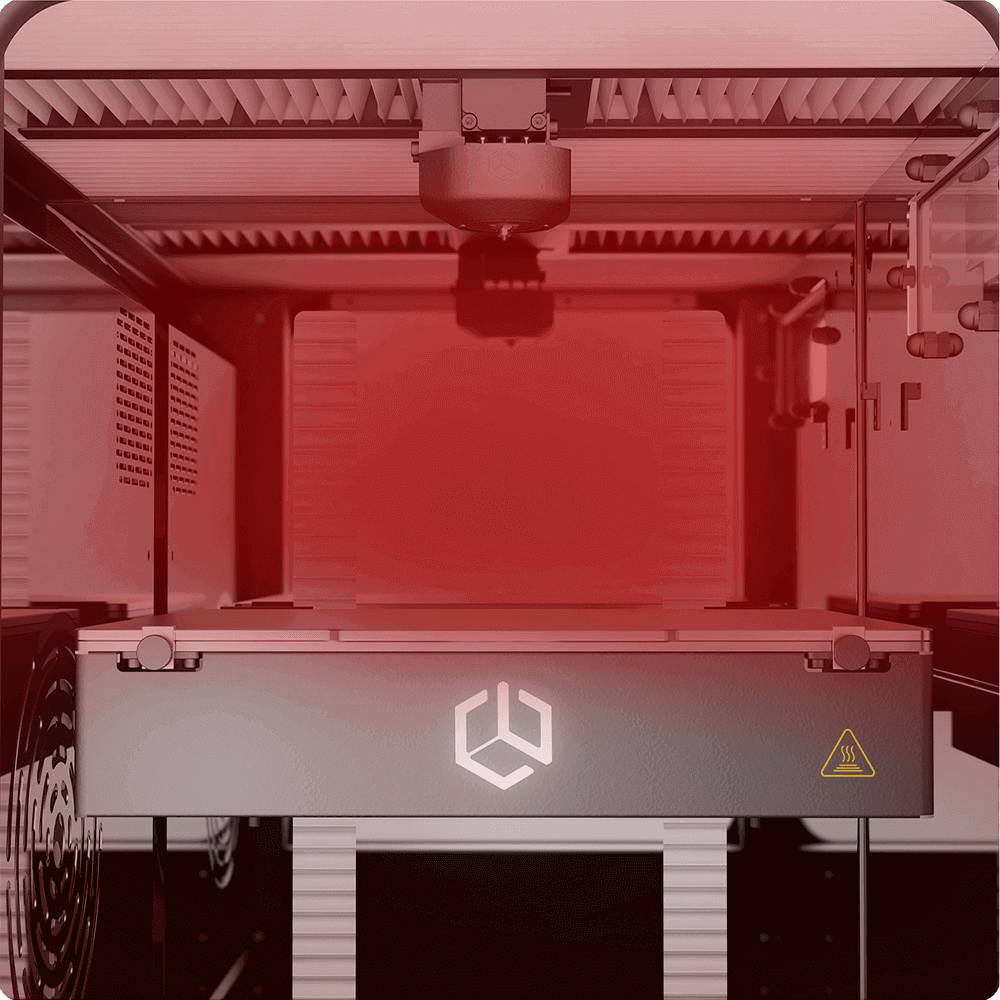 CreatBot PEEK-250 200°C active heated chamber interior