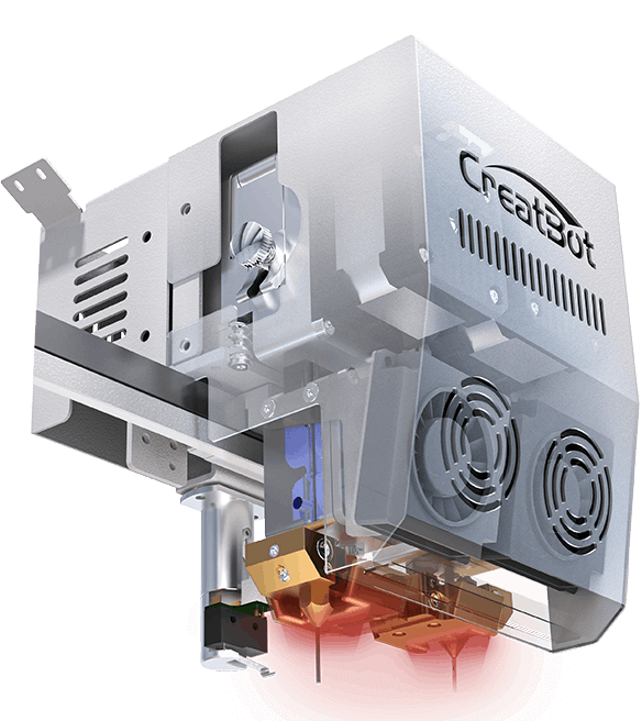 CreatBot PEEK-300 Direct Annealing System DAS diagram showing in-printer crystallization annealing