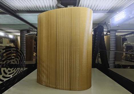 PEEK-250 tall high-temperature chamber print