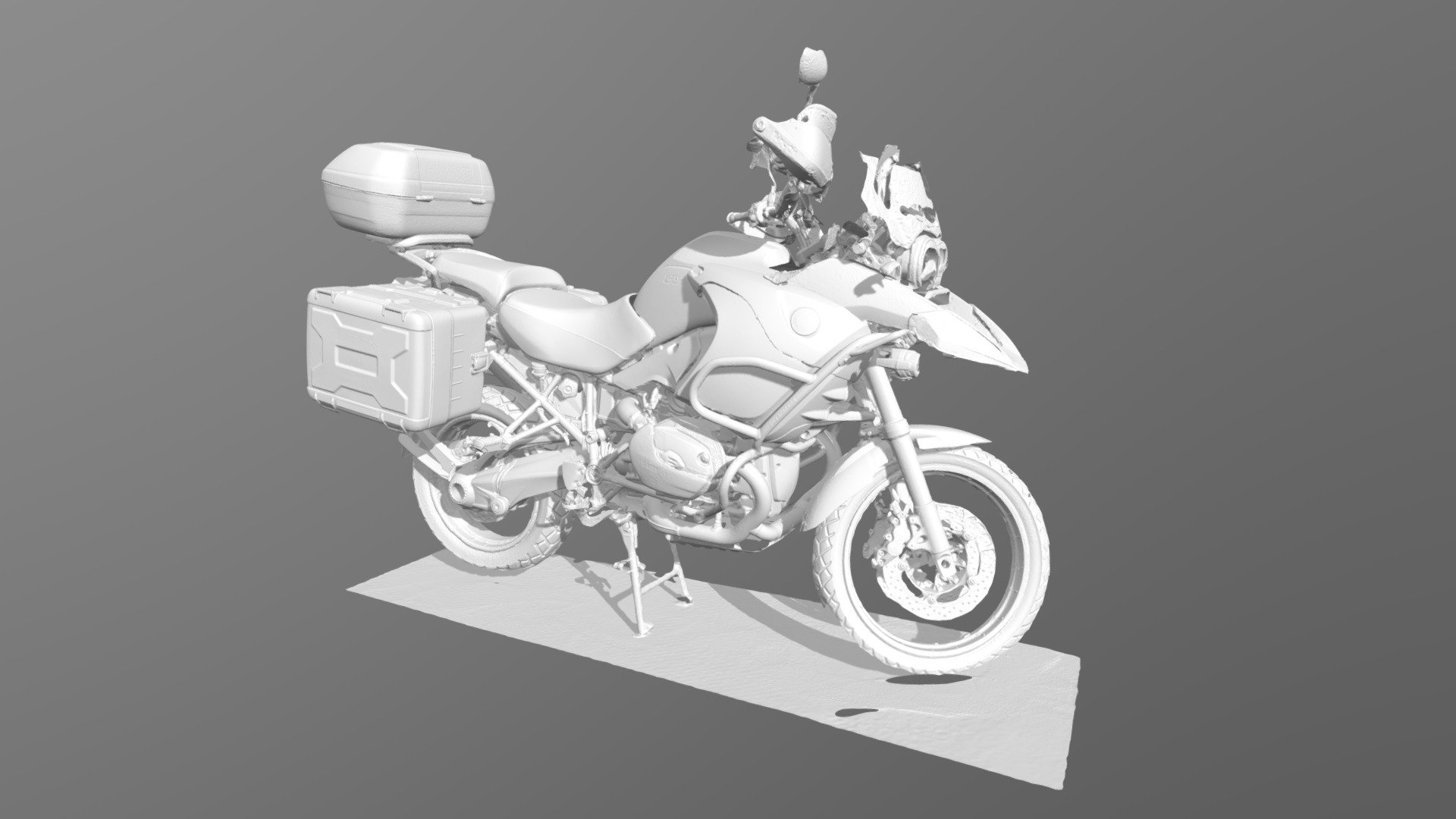 BMW motorcycle 3D scan — EinScan Rigil IR mode — click to rotate in 3D