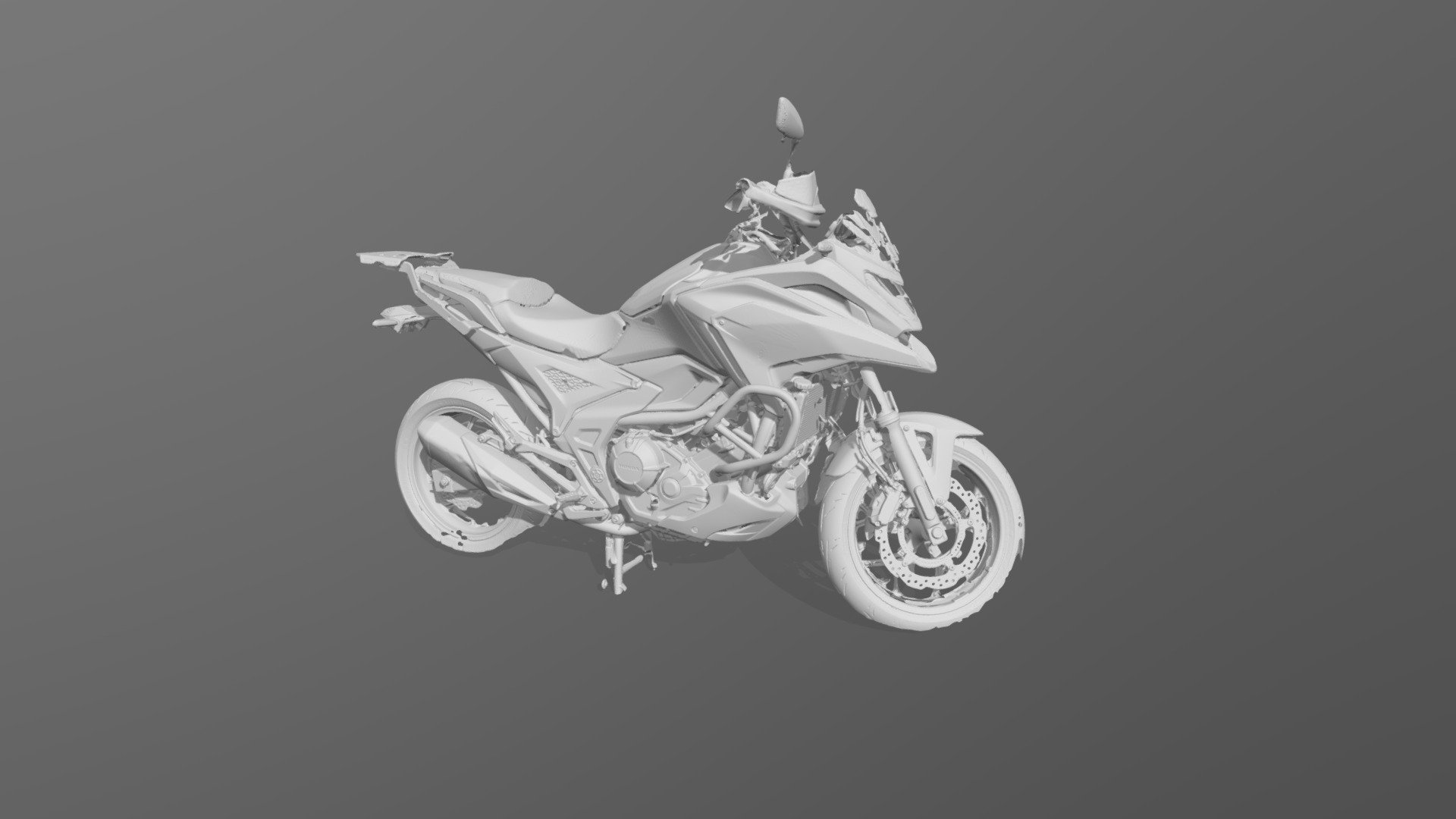 Honda motorcycle 3D scan — EinScan Rigil markerless laser — click to rotate in 3D