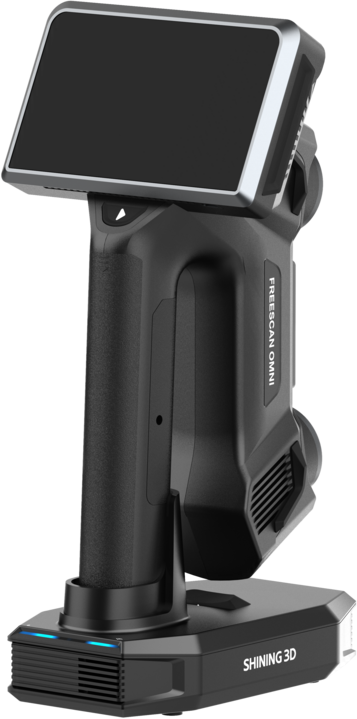 SHINING 3D FreeScan Omni Lite scalable standalone metrology 3D scanner on its Smart Dock — front view