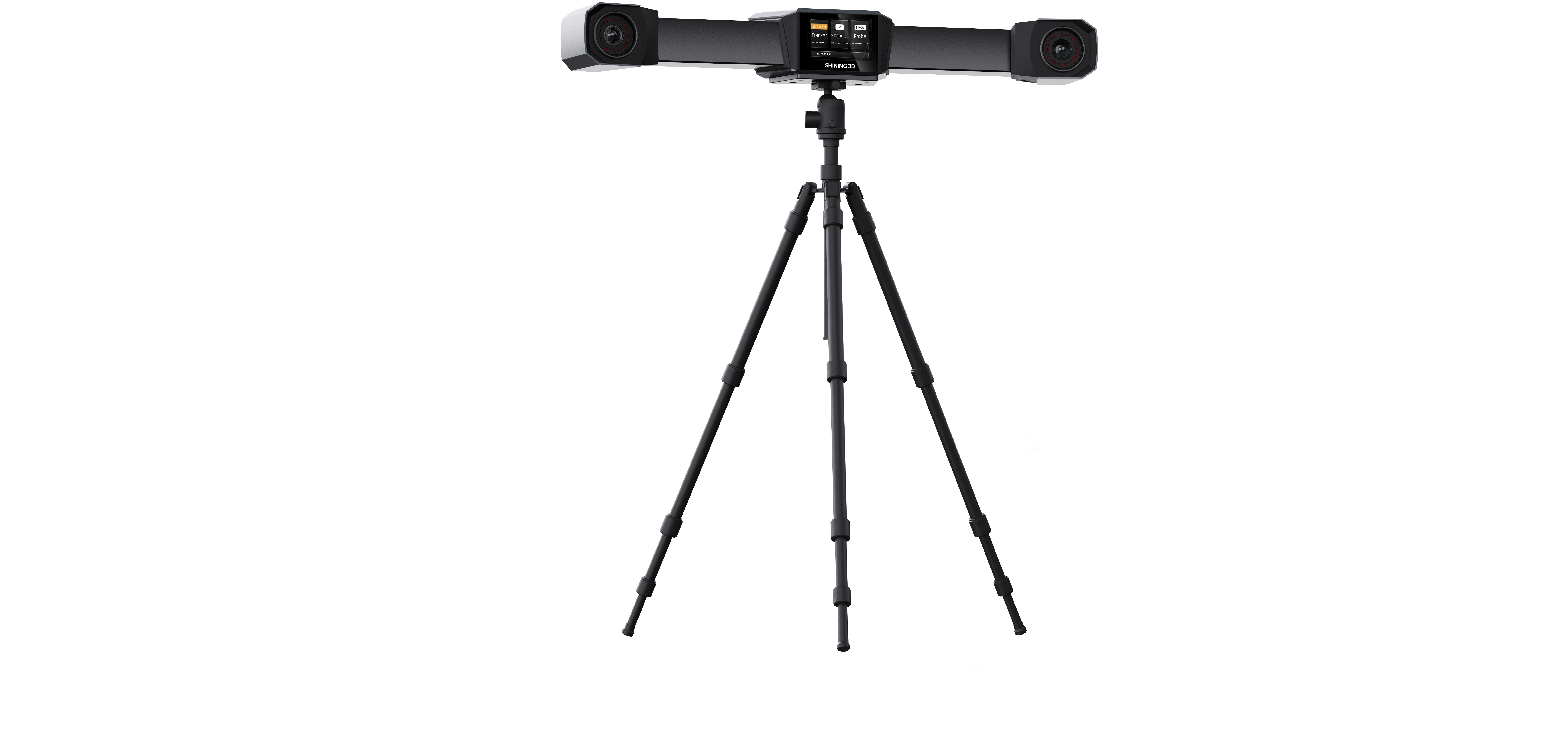 FreeScan Trak ProW+ FreeTrak W tracker mounted on a tripod for cable-free field deployment