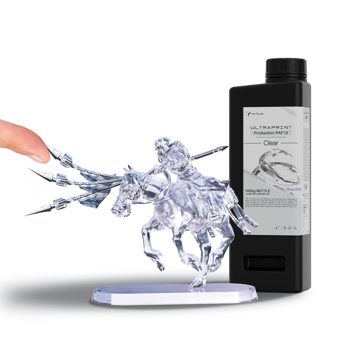 HeyGears PAF10 Clear Flexible Resin bottle