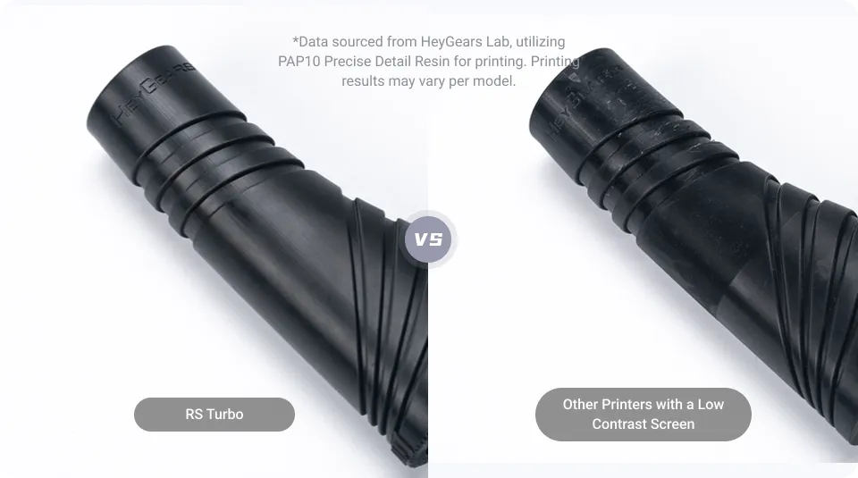 HeyGears RS Turbo smooth defect-free surface printed with PAP10 resin