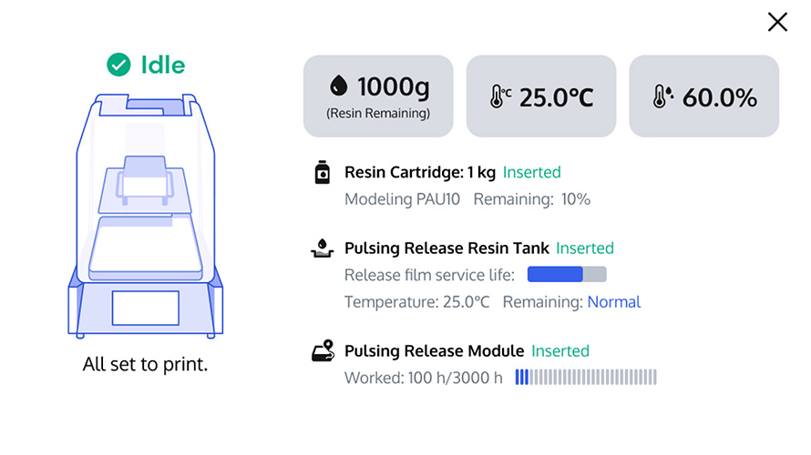 HeyGears peeling force measurement chart - managed peel force across print layers