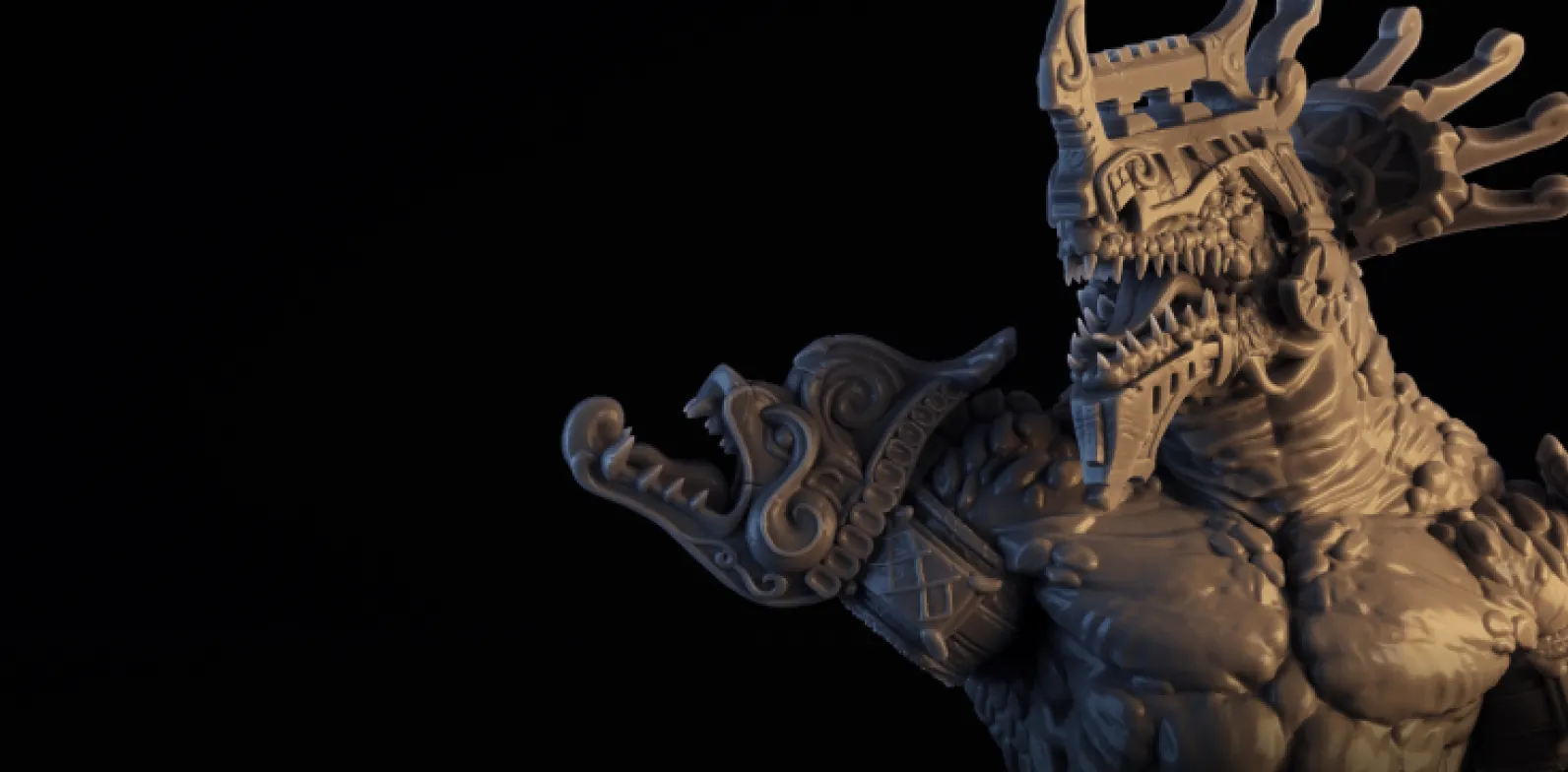 Highly detailed dragon miniature printed on the UltraCraft Reflex