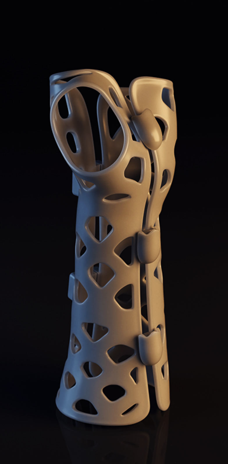 Organic voronoi lattice structure printed on the UltraCraft Reflex