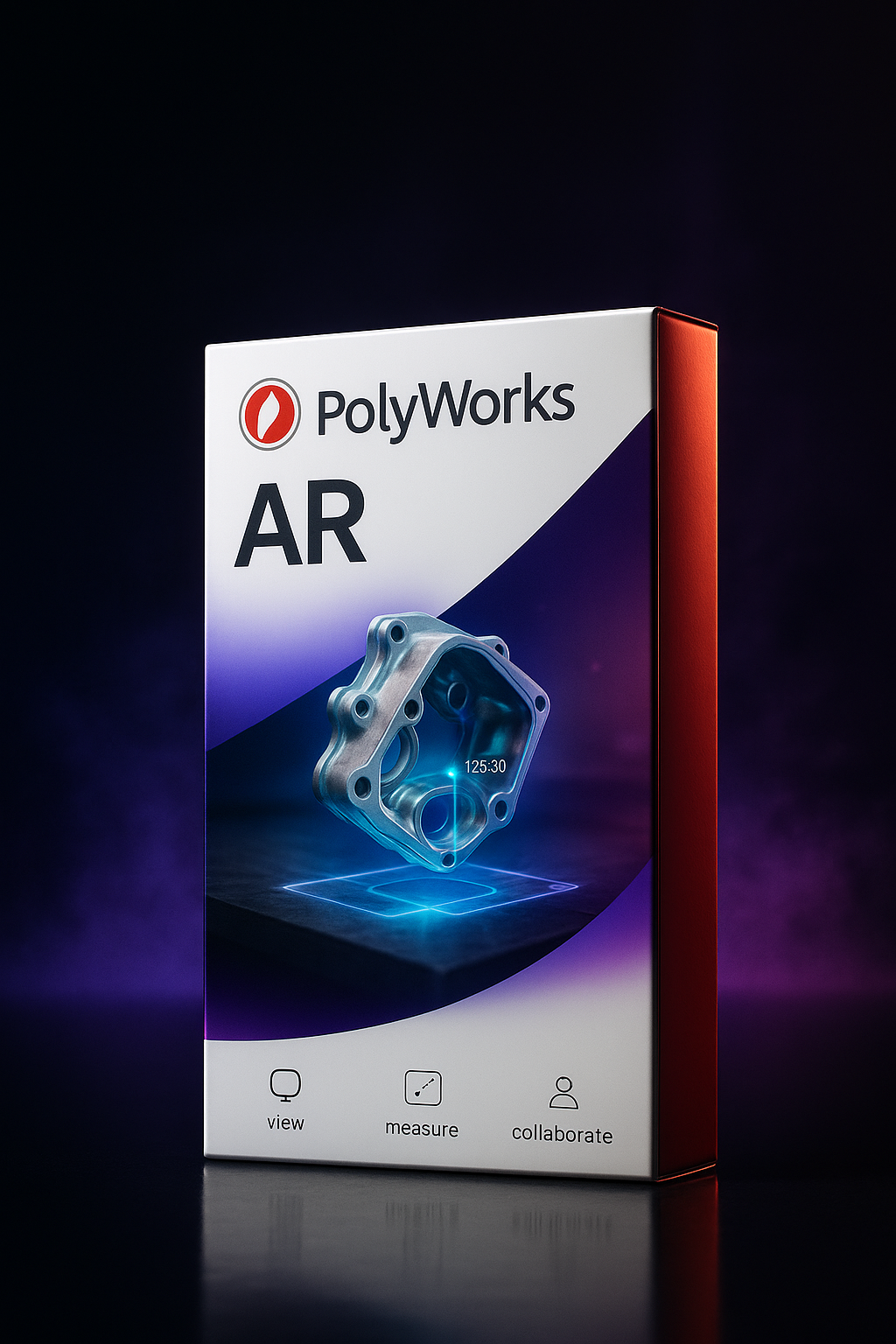 PolyWorks Inspector software box render with orange brand band