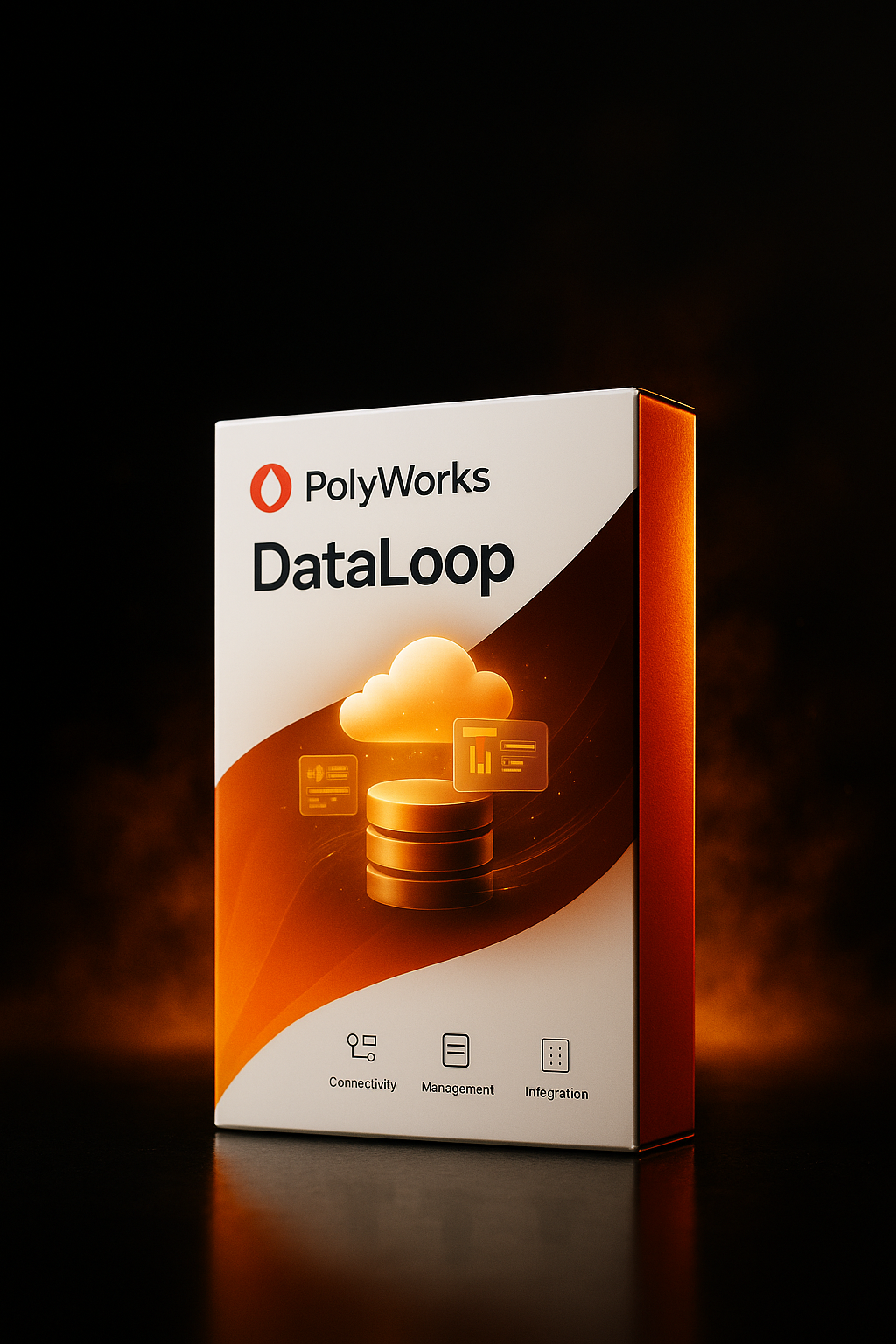 PolyWorks Inspector software box render with orange brand band