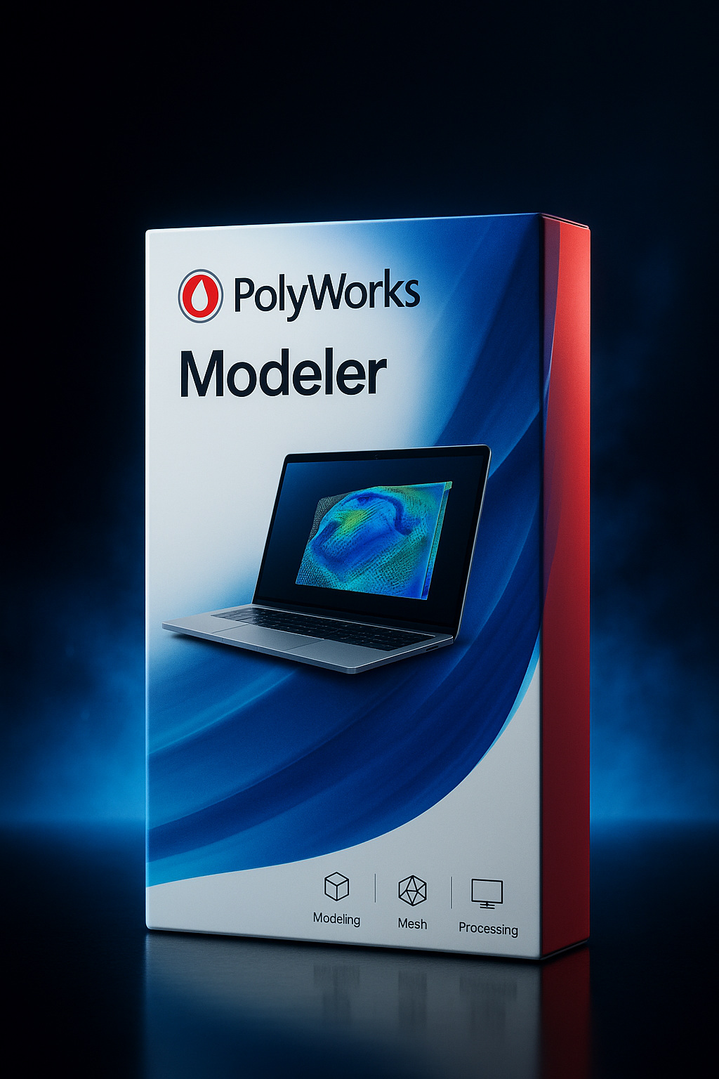 PolyWorks Modeler reverse engineering software box render