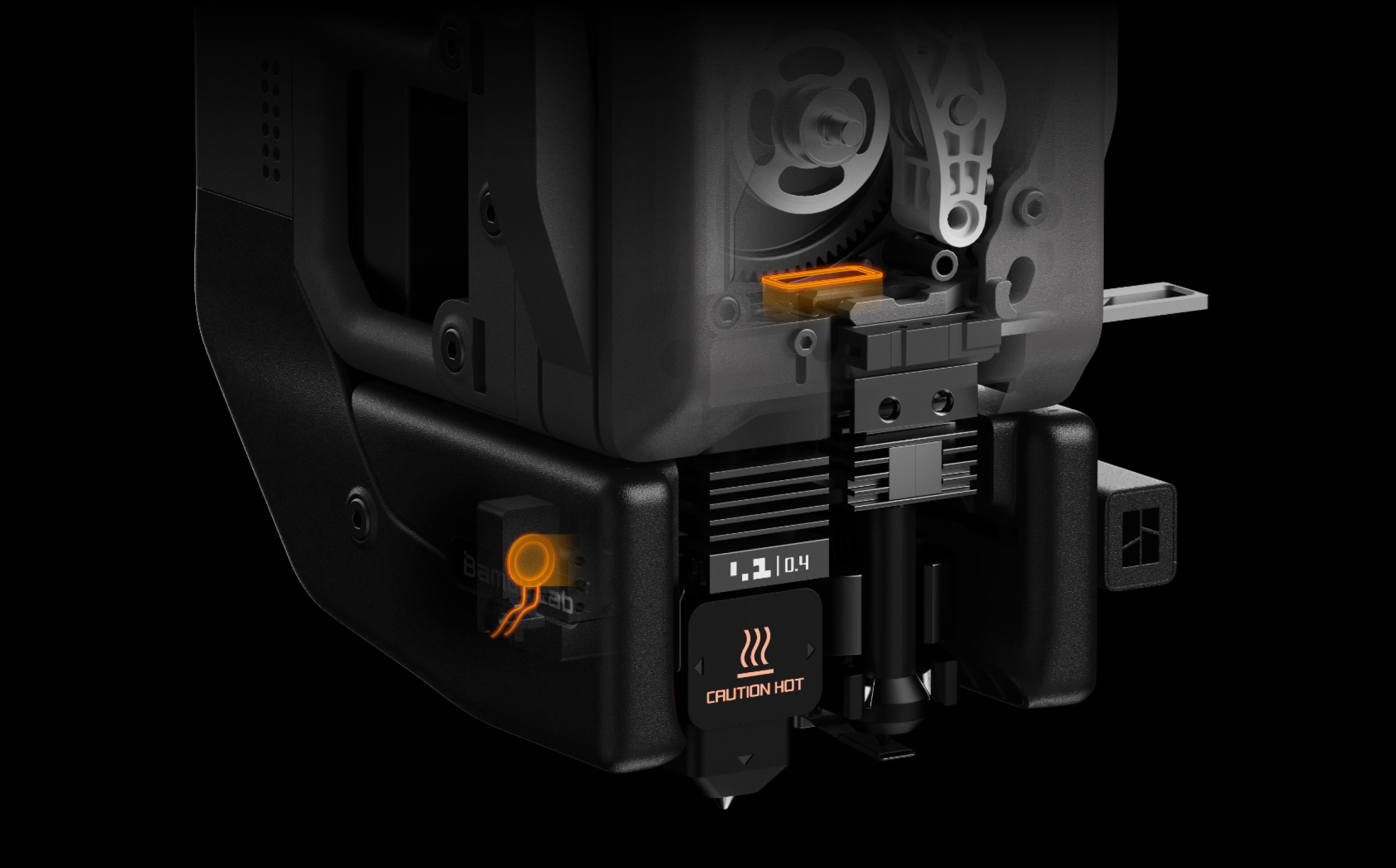 Servo-driven H2C print with smooth surfaces and sharp edges — automatic Pressure Advance calibration result