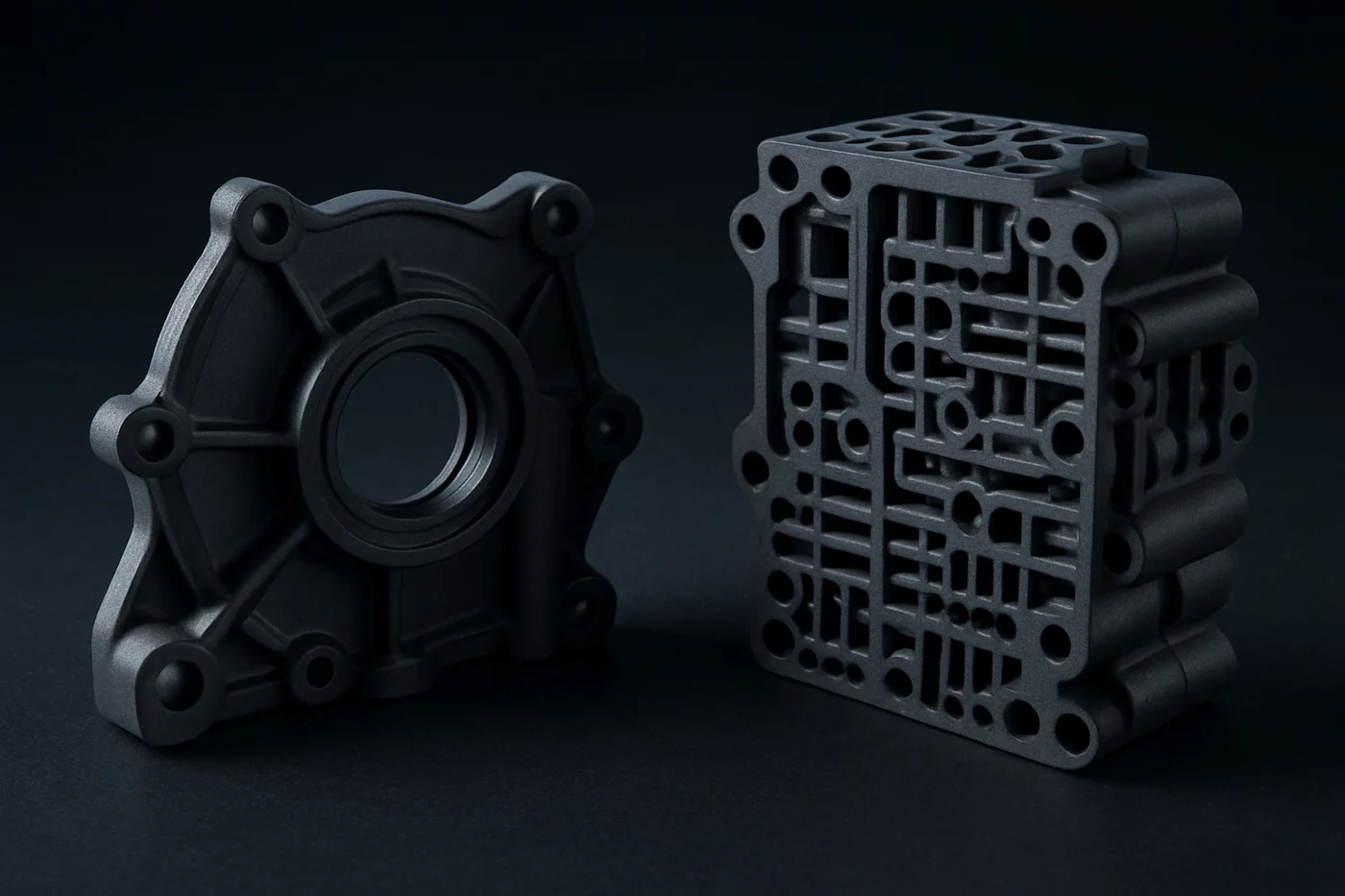 Automotive powertrain prototype parts — 3D printed oil pump and hydraulic valve bodies